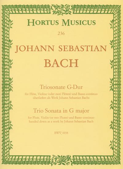 Triosonate G-Dur BWV1038für Flöte, Violine und Bc