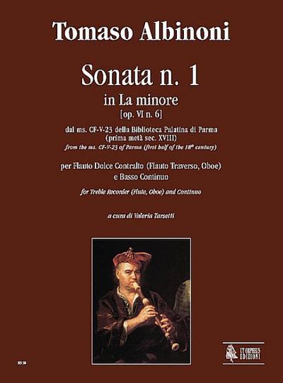 Sonata la minore no.1 op, 6,6per flauto dolce contralto e bc