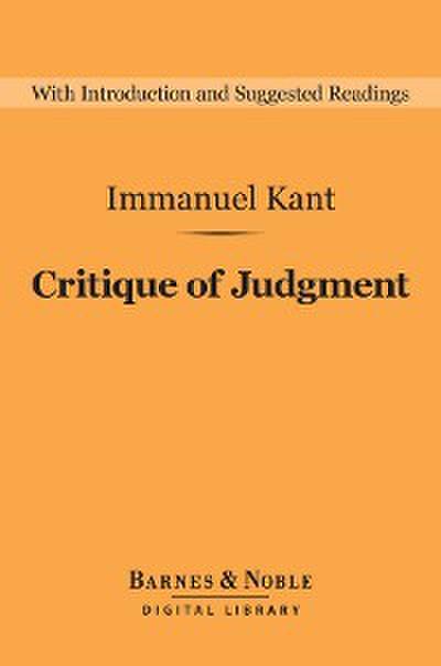 Critique of Judgment (Barnes & Noble Digital Library)
