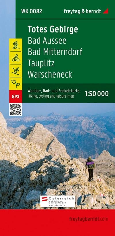 freytag & berndt Wanderkarte WK 0082 Totes Gebirge, Bad Aussee - Bad Mitterndorf - Tauplitz - Warscheneck 1:50.000