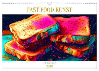 FAST FOOD KUNST (Wandkalender 2026 DIN A3 quer), CALVENDO Monatskalender