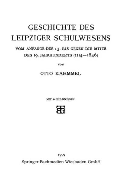 Geschichte des Leipziger Schulwesens