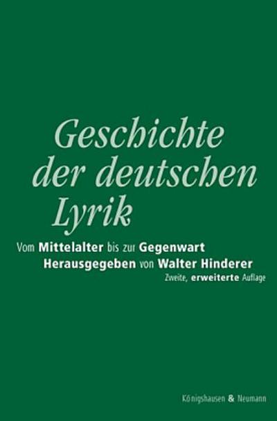 Geschichte der deutschen Lyrik