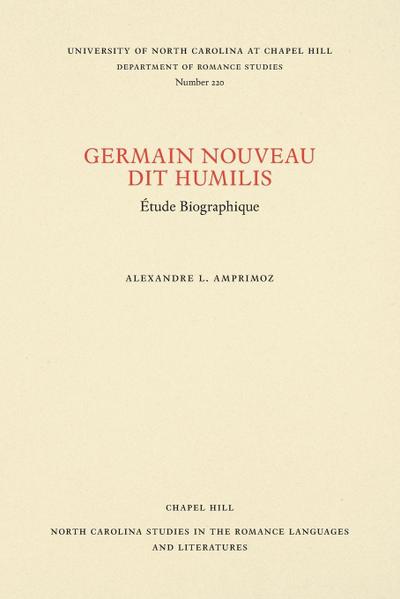 Germain Nouveau dit Humilis