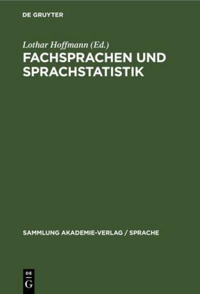 Fachsprachen und Sprachstatistik
