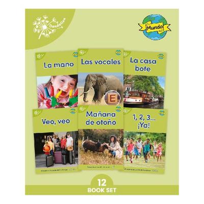 Phonic Books Dandelion Mundo Spanish Decodables Set 1 (12 Books) Latam Spanish