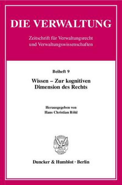 Wissen - Zur kognitiven Dimension des Rechts.