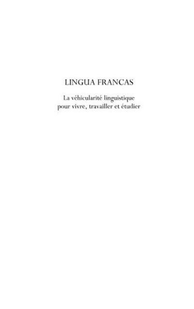 Lingua Francas