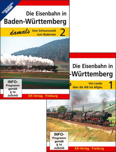 Die Eisenbahn in Baden-Württemberg damals - Teil 1 und Teil 2 im Paket