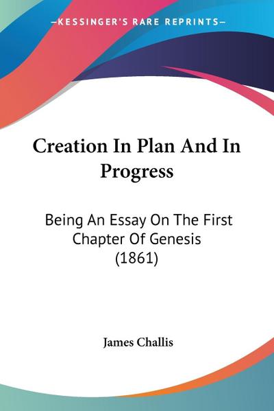 Creation In Plan And In Progress