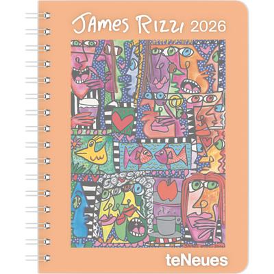 James Rizzi 2026 - Diary - Buchkalender - Taschenkalender - Kunstkalender - 16,5x21,6