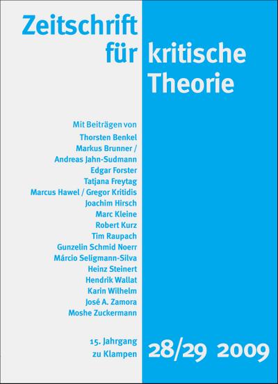 Zeitschrift für kritische Theorie HEFT 30/31: 16. Jahrgang (2010)