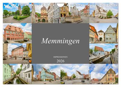 Memmingen Impressionen (Wandkalender 2026 DIN A4 quer), CALVENDO Monatskalender
