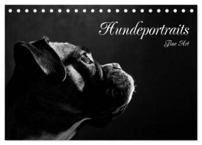 Hundeportraits Fine Art (Tischkalender 2026 DIN A5 quer), CALVENDO Monatskalender