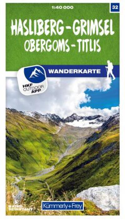 Hasliberg - Grimsel Obergoms - Titlis 32 Wanderkarte 1:40 000