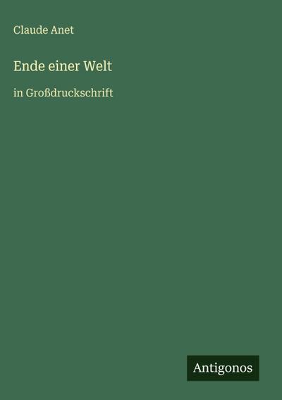 Ende einer Welt