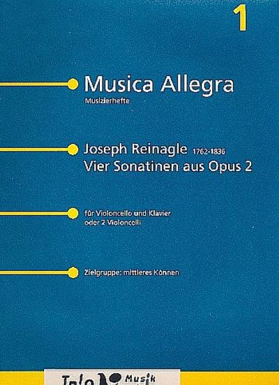4 Sonatinen aus op.2 : für Violoncellound Klavier (2 Celli),  3 Stimmen