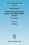 Verfassungsvergleichung in europa- und weltbürgerl