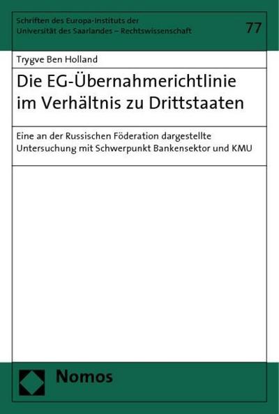 Die EG-Übernahmerichtlinie im Verhältnis zu Drittstaaten