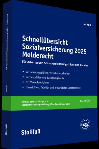 Schnellübersicht Sozialversicherung 2025 Melderecht