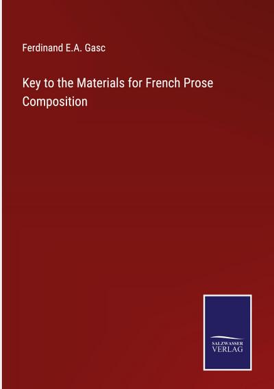 Key to the Materials for French Prose Composition