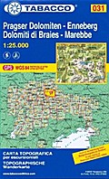 Pragser Dolomiten, Enneberg, Kronplatz: Wanderkarte Tabacco 031. 1:25000: GPS. UTM-Gitter