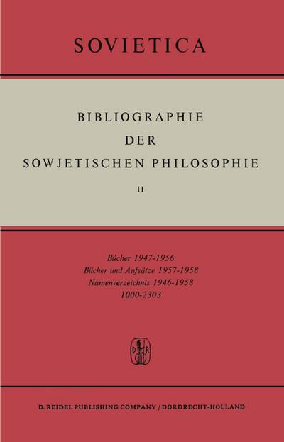 Bibliographie Der Sowjetischen Philosophie