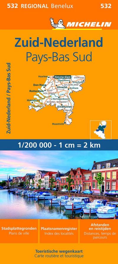 Netherlands South - Michelin Regional Map 532