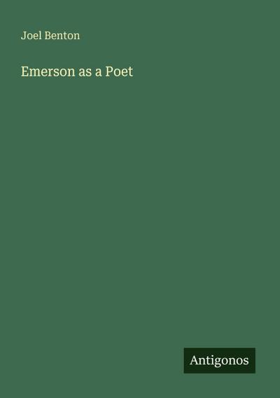 Emerson as a Poet