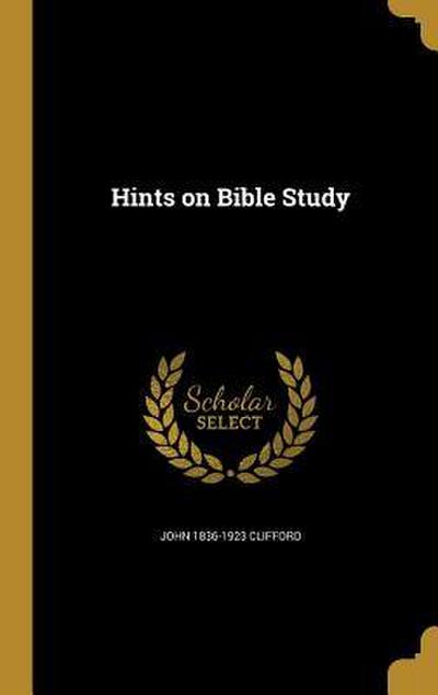 HINTS ON BIBLE STUDY