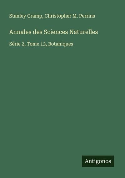 Annales des Sciences Naturelles