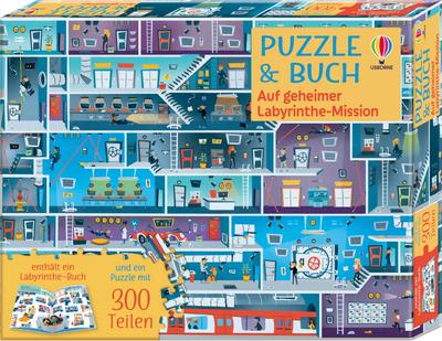 Puzzle & Buch: Auf geheimer Labyrinthe-Mission