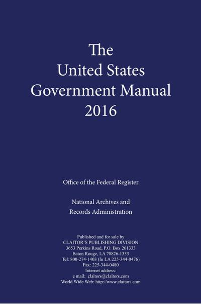 United States Government Manual (2016)