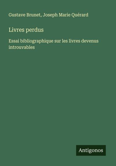 Livres perdus