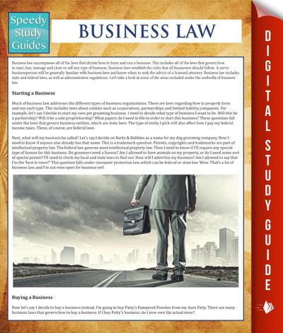 Business Law (Speedy Study Guides)