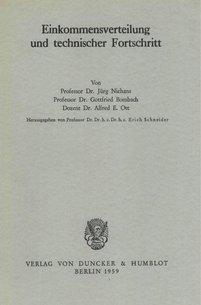 Einkommensverteilung und technischer Fortschritt.