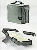 SchönfelderSkin, (Nylon-Leder) silverstone (steingrau) mit Alu-Buchstütze