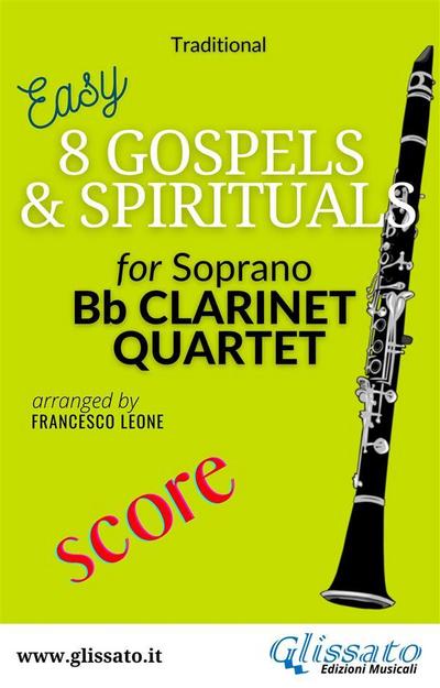 8 Gospels & Spirituals for Clarinet quartet (score)
