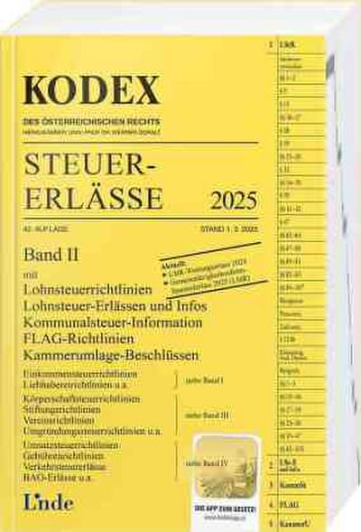 KODEX Steuer-Erlässe 2025, Band II