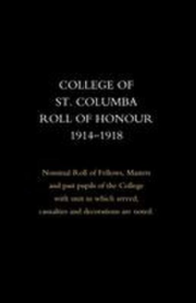 College of St Columba Roll of Honour 1914-18