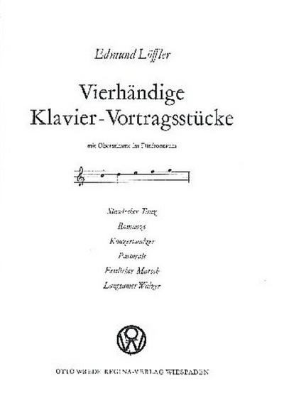 Vierhändige Klavier-Vortragsstücke mit Oberstimme im Fünftonraumfür Klavier zu 4 Händen