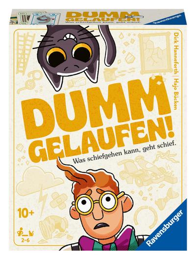 Ravensburger 20968 - Dumm Gelaufen! Kartenspiel für 2-6 Personen, Mit Mac und schwarzer Katze Murphy, Unterhaltung ab 10 Jahren