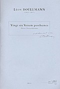 26 versets posthumespour orgue