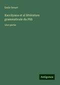 Kaccâyana et al littérature grammaticale du Pâli