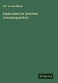 Repertorium des deutschen Verwaltungsrechtes