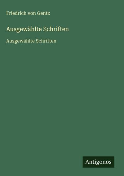 Ausgewählte Schriften
