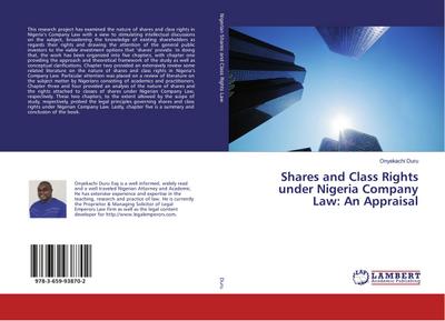 Shares and Class Rights under Nigeria Company Law: An Appraisal