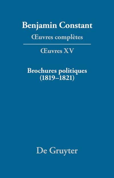 Brochures politiques (1819-1821)