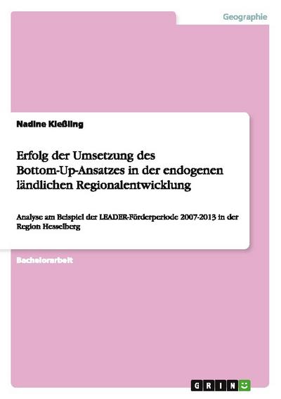 Erfolg der Umsetzung des Bottom-Up-Ansatzes in der endogenen ländlichen Regionalentwicklung