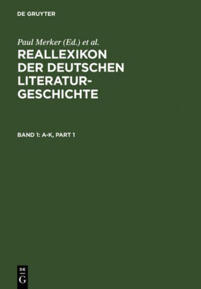 Reallexikon der deutschen Literaturgeschichte 